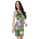 Nature: Historic Scottish Highland Castle Garden Flowers Fitted Dress