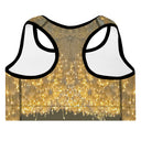 Vibe: Hotel Chandelier in Edinburgh Padded Sports Bra - Black Piping