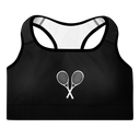 Sports: Tennis Rackets Padded Sports Bra - Black Trim