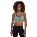 Sports: Tennis Rackets Padded Sports Bra - Black Trim