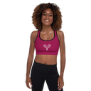 Sports: Tennis Rackets Padded Sports Bra - Black Trim