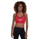 Sports: Tennis Rackets Padded Sports Bra - Black Trim