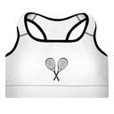 Sports: Tennis Rackets Padded Sports Bra - Black Trim