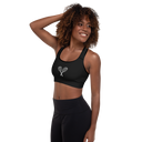 Sports: Tennis Rackets Padded Sports Bra - Black Trim