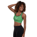 Sports: Tennis Rackets Padded Sports Bra - Black Trim