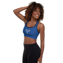 Sports: Tennis Rackets Padded Sports Bra - Black Trim