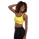 Sports: Tennis Rackets Padded Sports Bra - Black Trim