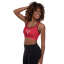 Sports: Tennis Rackets Padded Sports Bra - Black Trim