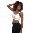 Sports: Tennis Rackets Padded Sports Bra - Black Trim