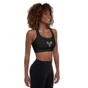 Sports: Tennis Rackets Padded Sports Bra - Black Trim