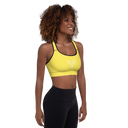 Sports: Tennis Rackets Padded Sports Bra - Black Trim