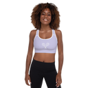 Sports: Tennis Rackets Padded Sports Bra - White Trim