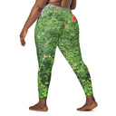 Nature: Loch Ness Poppies Leggings Crossover Waist with Pockets