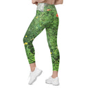 Nature: Loch Ness Poppies Leggings Crossover Waist with Pockets