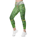 Nature: Loch Ness Poppies Leggings Crossover Waist with Pockets