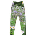 Nature: Historic Scottish Highland Castle Garden Flowers Leggings Straight Waist with Pockets