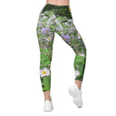 Nature: Historic Scottish Highland Castle Garden Flowers Leggings Straight Waist with Pockets