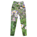 Nature: Historic Scottish Highland Castle Garden Flowers Leggings Straight Waist with Pockets