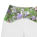 Nature: Historic Scottish Highland Castle Garden Flowers Leggings Straight Waist with Pockets