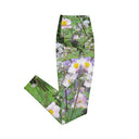 Nature: Historic Scottish Highland Castle Garden Flowers Leggings Straight Waist with Pockets