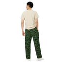 Vibe: Historic Scottish Highland Castle Garden Hedge and Flowers Unisex Wide-leg Pants