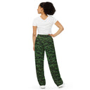 Vibe: Historic Scottish Highland Castle Garden Hedge and Flowers Unisex Wide-leg Pants