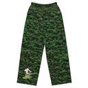 Vibe: Historic Scottish Highland Castle Garden Hedge and Flowers Unisex Wide-leg Pants