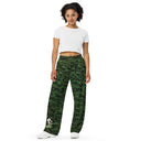 Vibe: Historic Scottish Highland Castle Garden Hedge and Flowers Unisex Wide-leg Pants