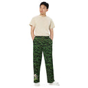 Vibe: Historic Scottish Highland Castle Garden Hedge and Flowers Unisex Wide-leg Pants