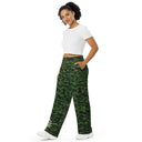 Vibe: Historic Scottish Highland Castle Garden Hedge and Flowers Unisex Wide-leg Pants