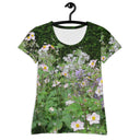 Nature: Historic Scottish Highland Castle Garden Flowers Athletic Tee for Women