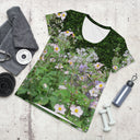 Nature: Historic Scottish Highland Castle Garden Flowers Athletic Tee for Women