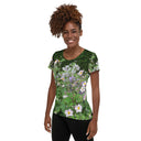 Nature: Historic Scottish Highland Castle Garden Flowers Athletic Tee for Women